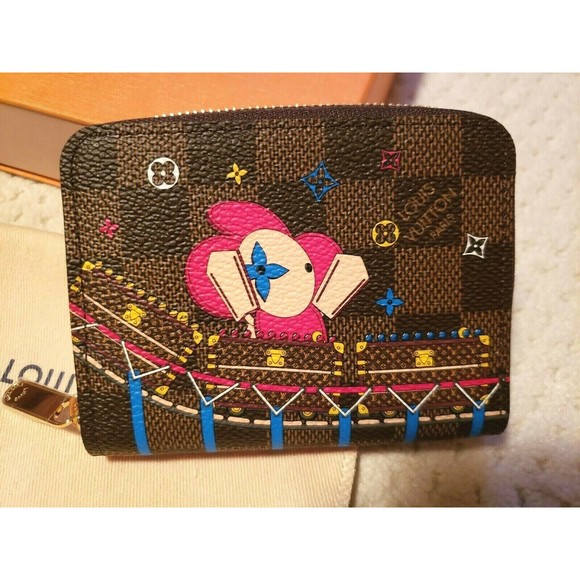 NEW RARE Louis Vuitton Christmas Vivienne ZIPPY COIN PURSE damier N60404 - Picture 1 of 7